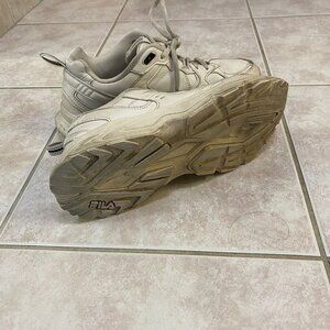 White Leather Fila Sneakers